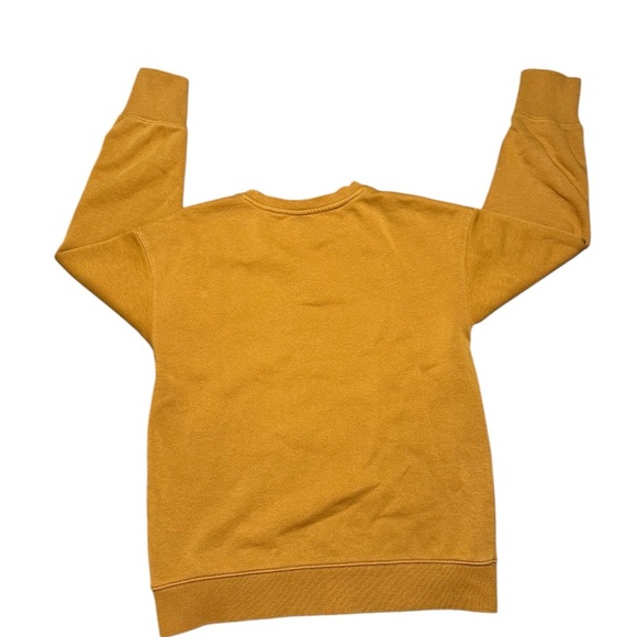 Nike Kids’s Center Swoosh Logo Crewneck Hoodie Mustard Yellow Medium - Picture 6 of 11